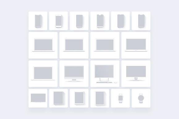 20 Minimalist & Flat Devices Mockups in Mobile & Web Mockups - product preview 5