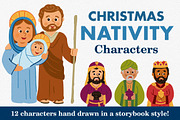 Christmas Nativity Characters Set