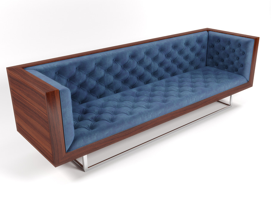 Milo Baughman velvet sofa in Furniture - product preview 4