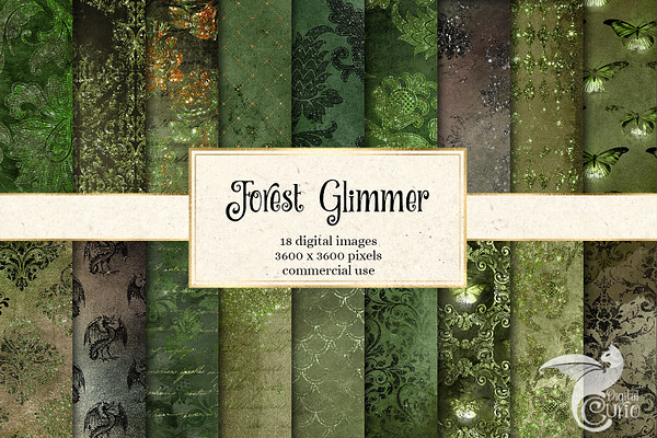 Forest Glimmer Digital Paper