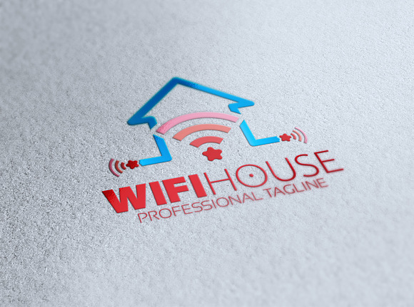Wifi House Star and Smart Logo in Logo Templates - product preview 2
