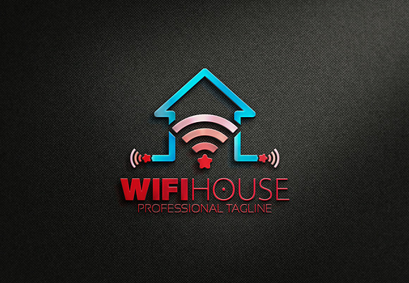 Wifi House Star and Smart Logo in Logo Templates - product preview 3