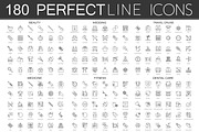 180 Perfect Line concept icons