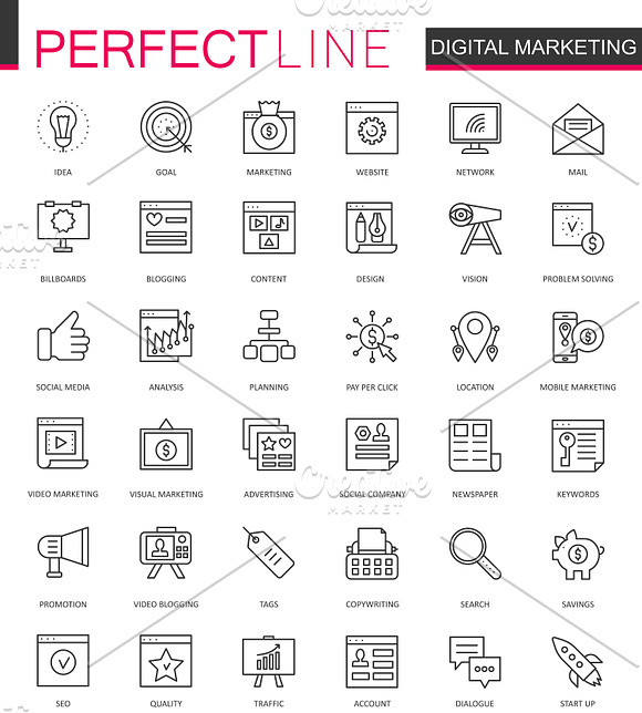 180 Perfect Line concept icons in Communication Icons - product preview 1