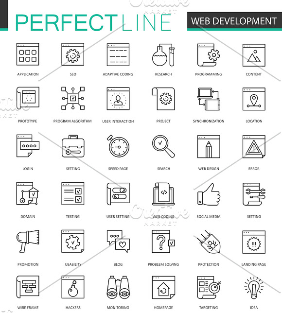 180 Perfect Line concept icons in Communication Icons - product preview 6