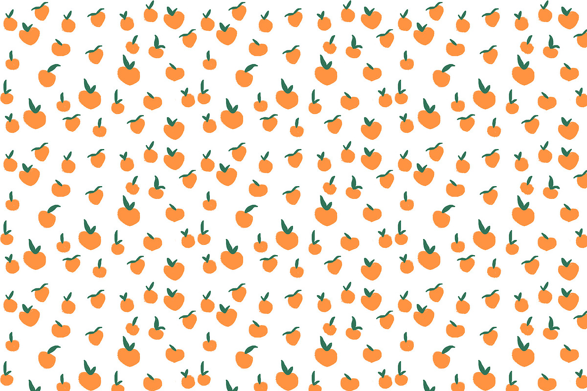 Orange Peaches Pattern in Patterns - product preview 8