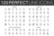 120 Perfect Line concept icons