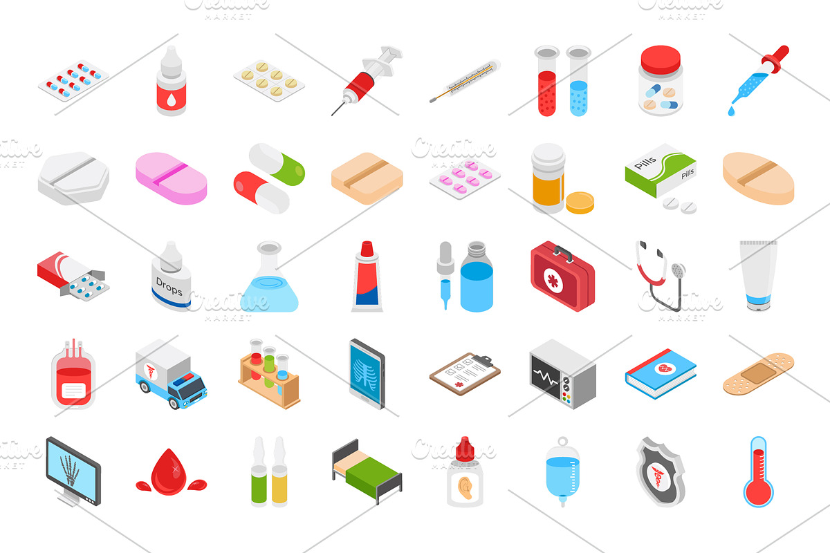 88 Medical and Health Isometric Icon in Icons - product preview 8