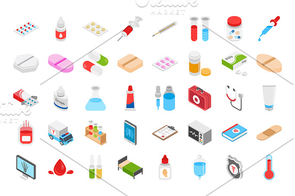 88 Medical and Health Isometric Icon in Icons - product preview 1