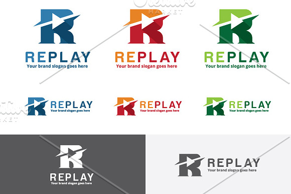 Replay Letter R Logo in Logo Templates - product preview 3