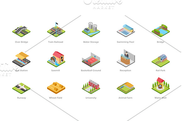 75 Playgrounds Isometric Icons in Icons - product preview 3