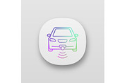 Smart car in front view app icon
