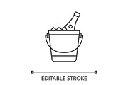 Champagne bucket linear icon