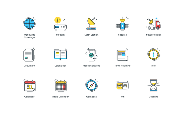 70 Communications & Media Icons in Text Message Icons - product preview 3