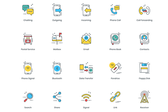 70 Communications & Media Icons in Text Message Icons - product preview 4