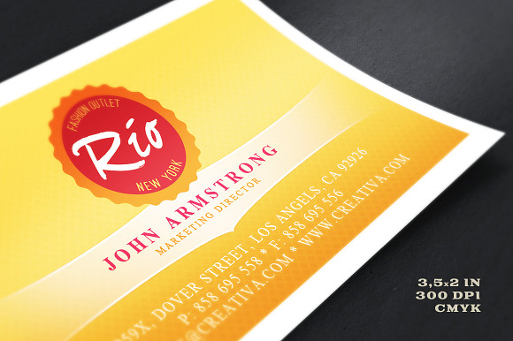Retro Business Card Template in Business Card Templates - product preview 1