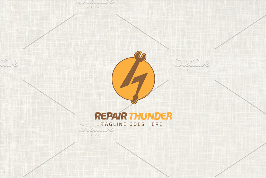 Repair Thunder Logo Template in Logo Templates - product preview 8