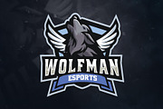 Wolfman Sports & E-Sports Logo
