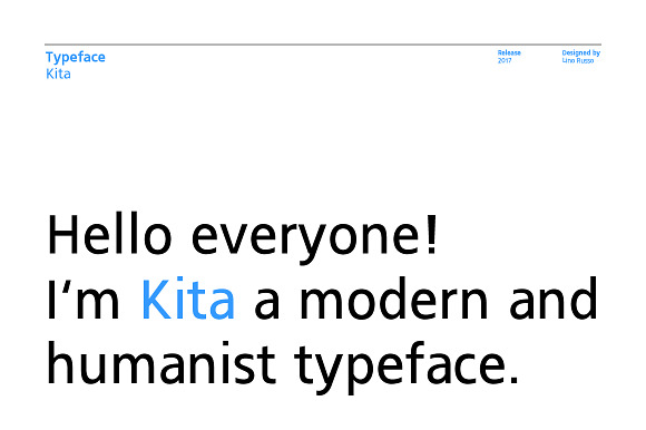 Kita - Humanist sans-serif typeface in Sans-Serif Fonts - product preview 1