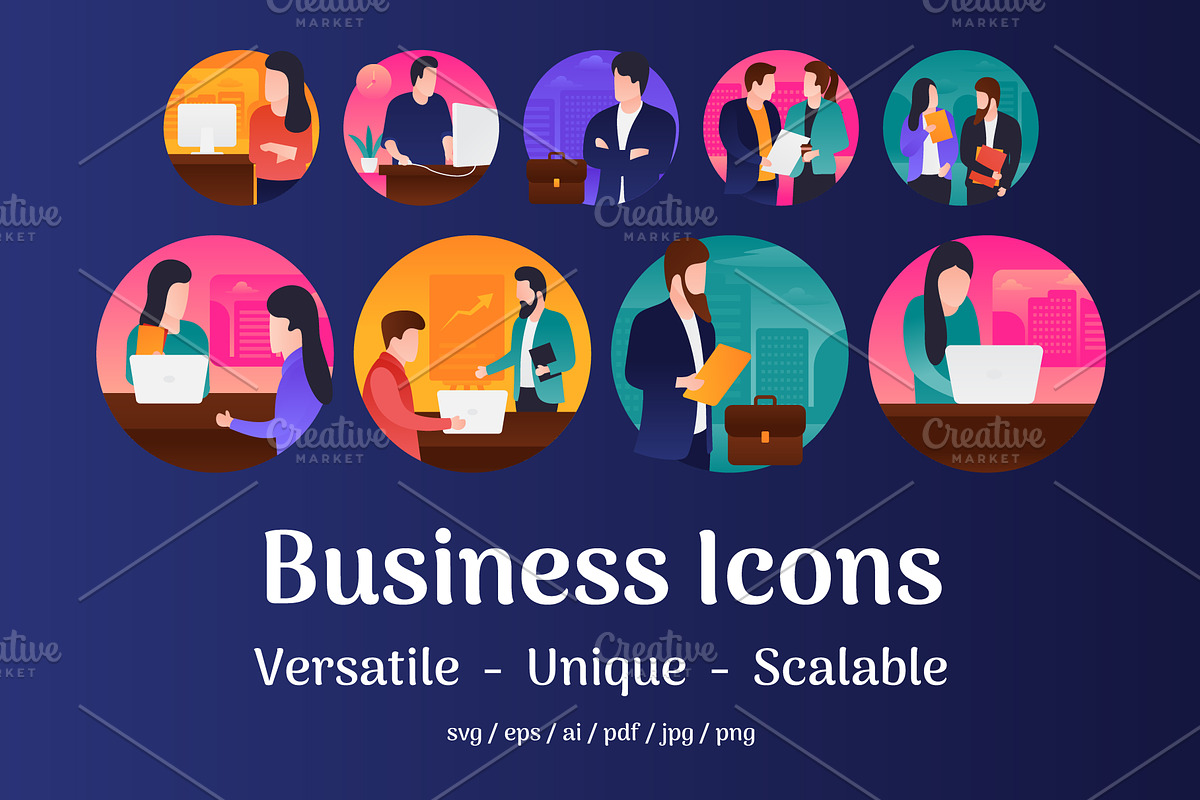 60 Business Vector Icons in Illustrations - product preview 8