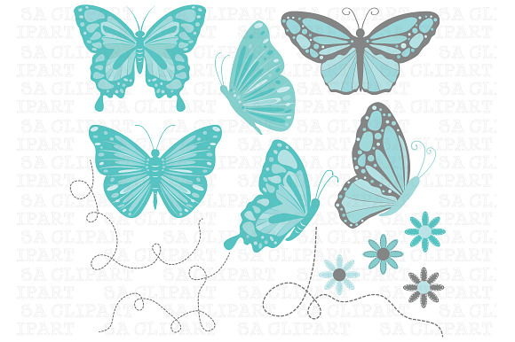 Butterfly Clip Art in Illustrations - product preview 1