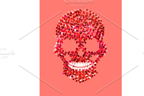 Romantic Skull icon mono colors