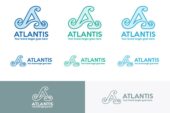 Atlantis Letter A Logo in Logo Templates - product preview 3