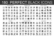 180 Black complex icons
