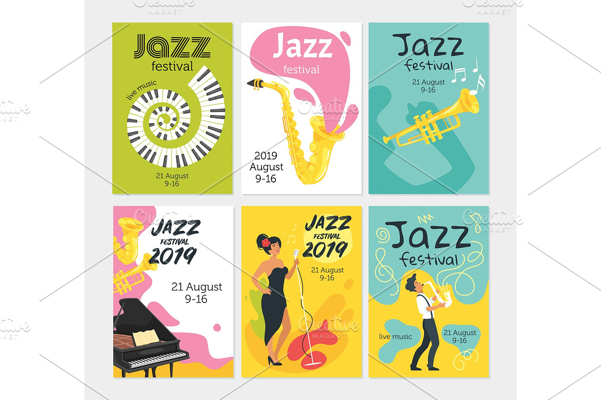 Jazz poster backgroun in Illustrations - product preview 8