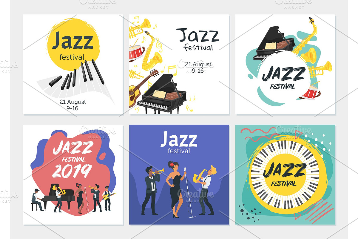 Jazz poster backgroun in Textures - product preview 8