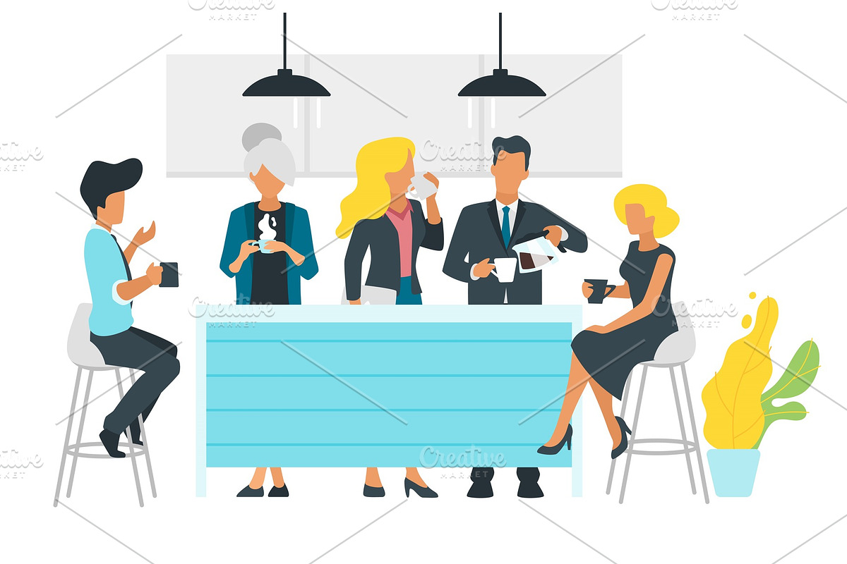 Coffee break concept business in Illustrations - product preview 8