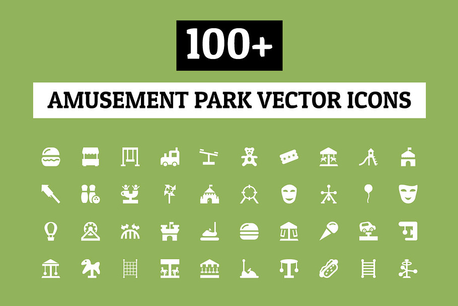 100+ Amusement Park Vector Icons