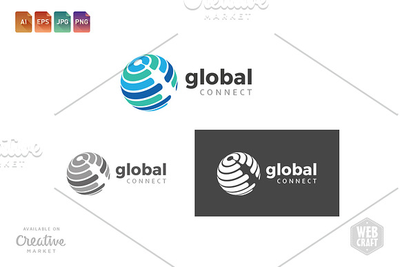 Global Connect Logo Template 1 in Logo Templates - product preview 2