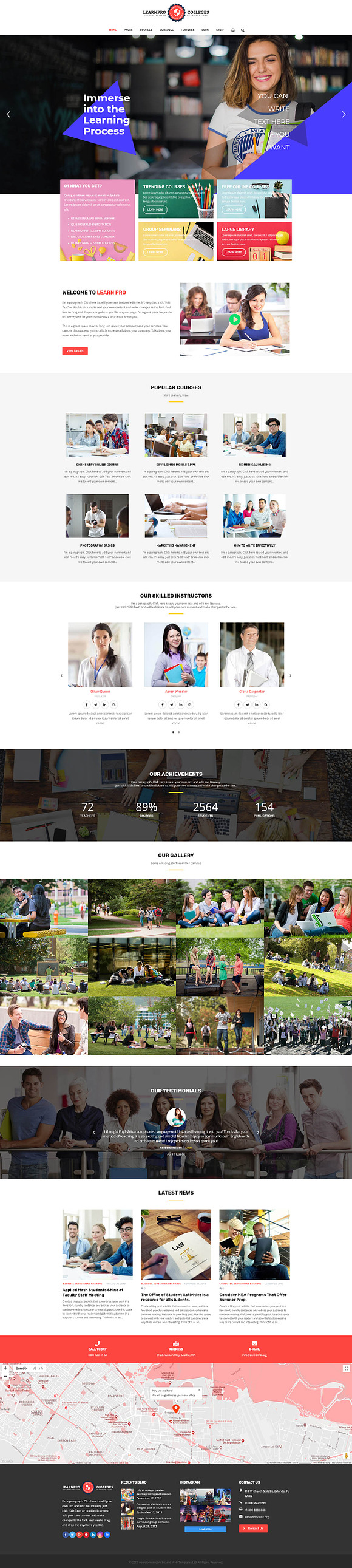 Learnpro - Education Courses Theme in WordPress Business Themes - product preview 1