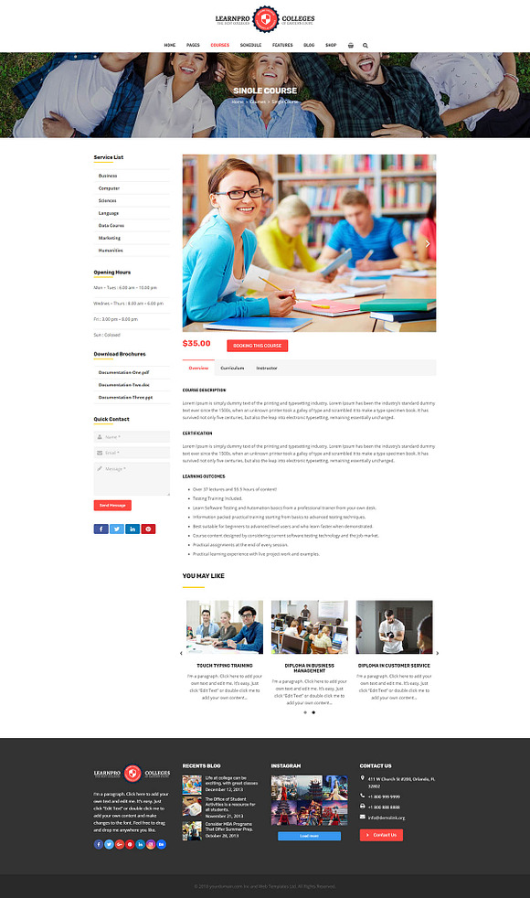Learnpro - Education Courses Theme in WordPress Business Themes - product preview 3