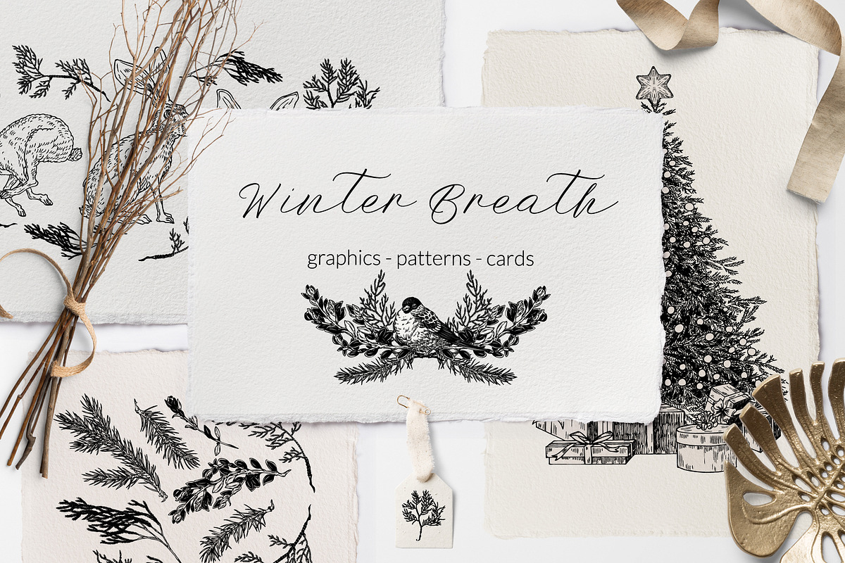 WINTER BREATH. Graphic Collection in Illustrations - product preview 8