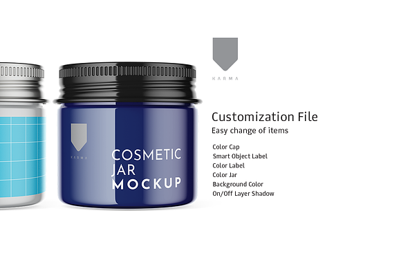 Cosmetic Glass Jar Mockup 3 in Product Mockups - product preview 2