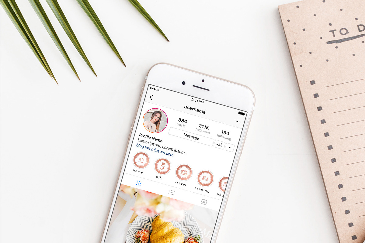 Rose Gold Instagram Highlight Covers in Instagram Templates - product preview 8