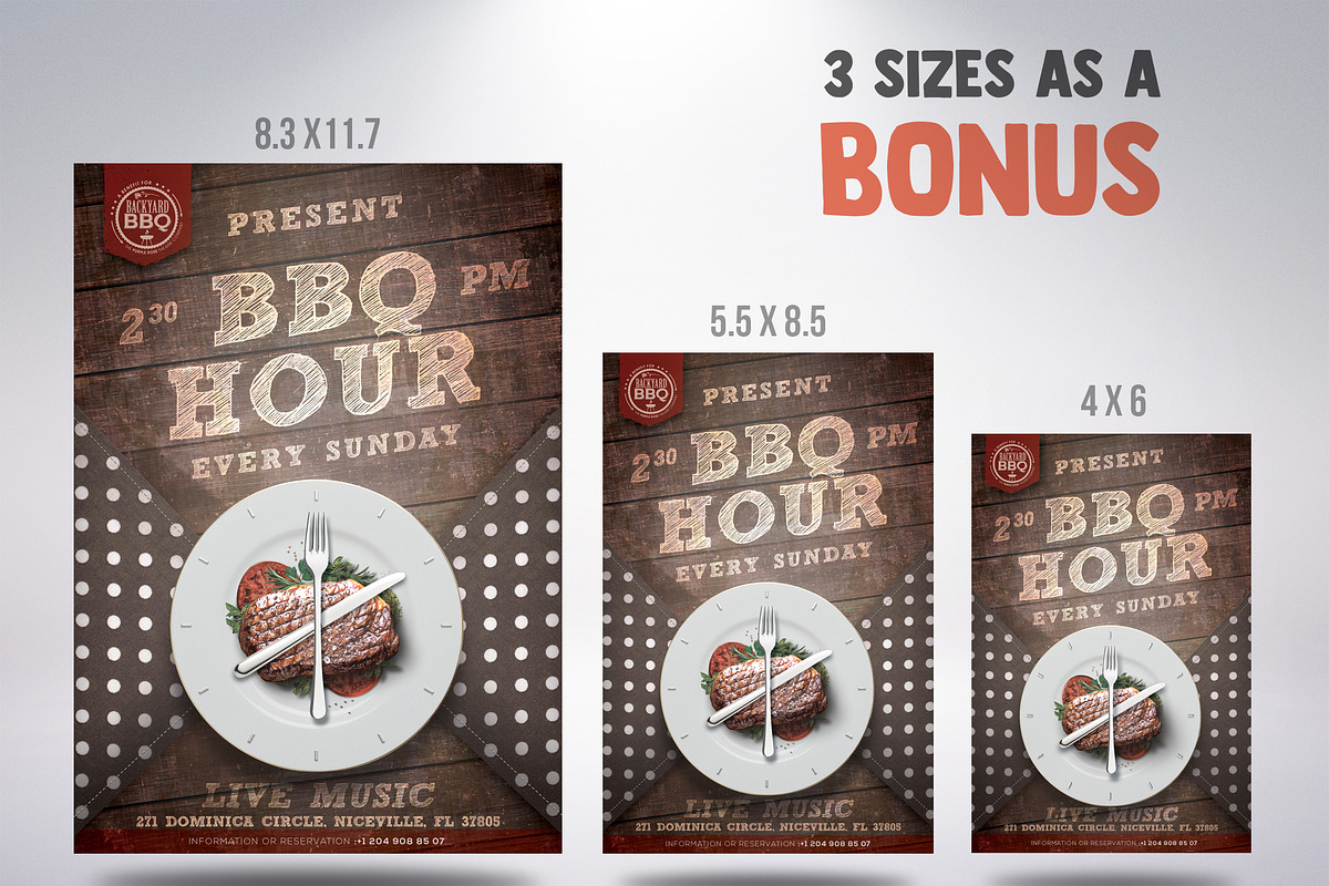BBQ Hour Flyer in Flyer Templates - product preview 8