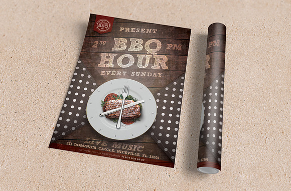 BBQ Hour Flyer in Flyer Templates - product preview 1