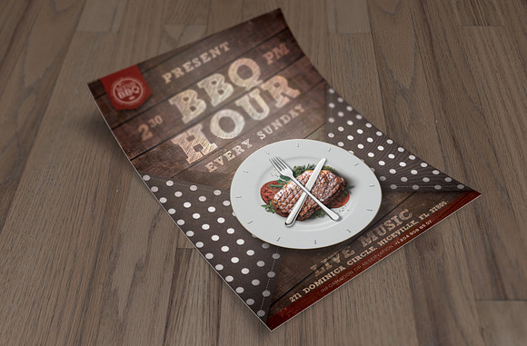 BBQ Hour Flyer in Flyer Templates - product preview 3