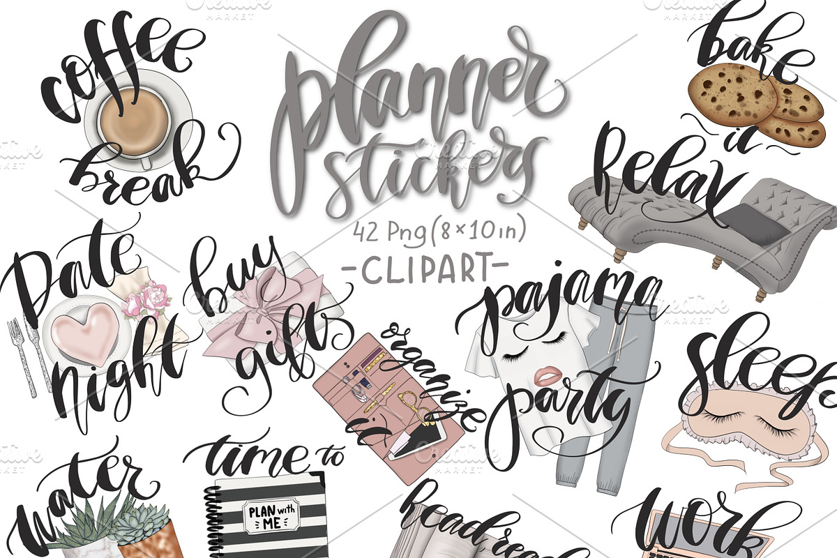 Planner Stickers Collection Kit in Objects - product preview 8