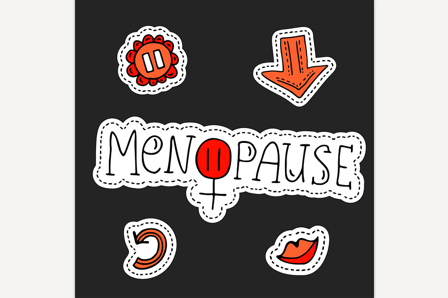 Menopause symbol doodle in Illustrations - product preview 8