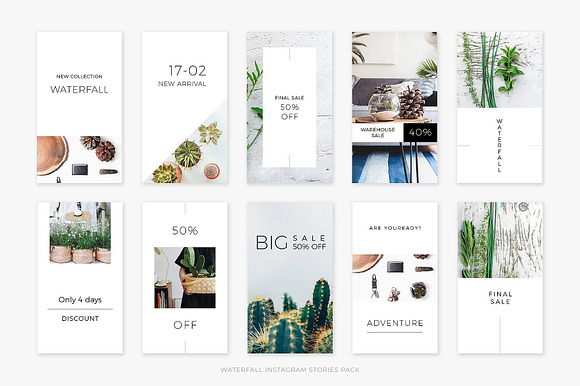 Light Instagram Stories Bundle in Instagram Templates - product preview 2