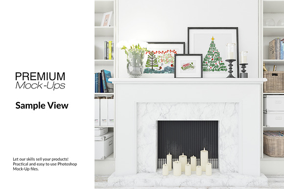 Christmas Living Room Set in Product Mockups - product preview 2