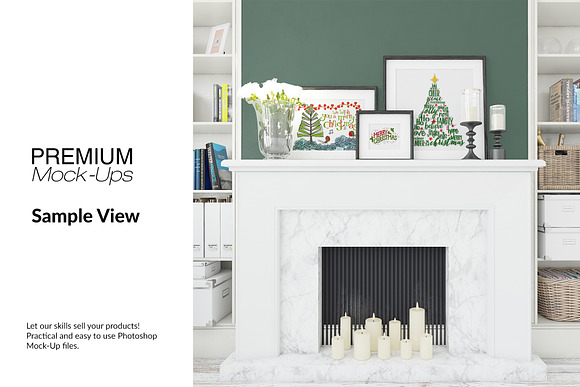 Christmas Living Room Set in Product Mockups - product preview 3