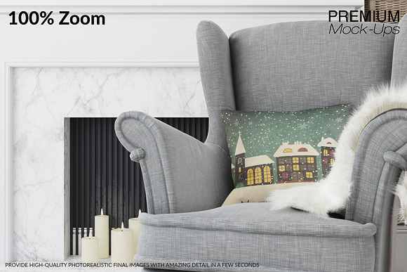 Christmas Living Room Set in Product Mockups - product preview 7