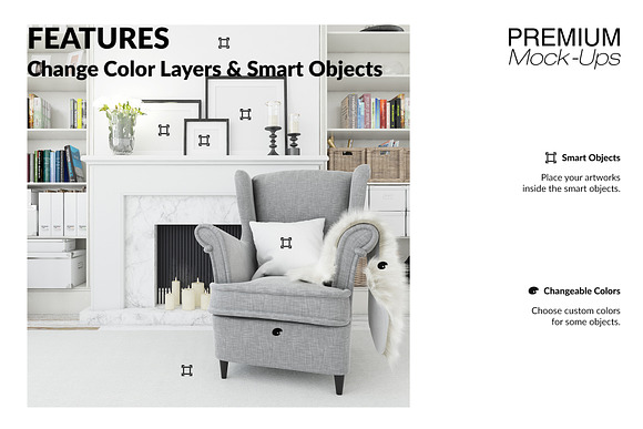 Christmas Living Room Set in Product Mockups - product preview 13