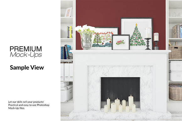 Christmas Living Room Set in Product Mockups - product preview 15