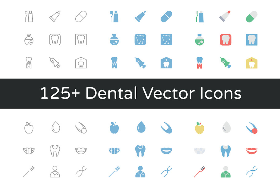 125+ Dental Vector Icons